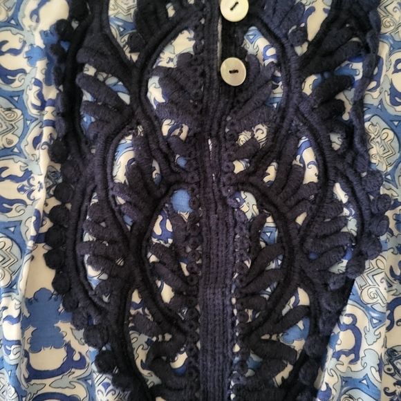 Cabana Life Blue and Black Patterned Mini Dress - Picture 4 of 4